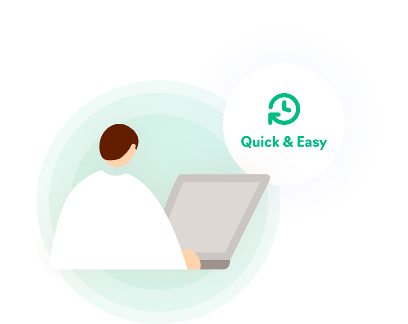 オンラインで簡単手続き。スピーディに利用開始